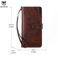 BULLCAPTAIN-Portefeuille-Long-en-Cuir-pour-Homme-Pochette-Porte-Cartes-de-Cr-dit-Porte-Monnaie-2