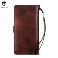 BULLCAPTAIN-Portefeuille-Long-en-Cuir-pour-Homme-Pochette-Porte-Cartes-de-Cr-dit-Porte-Monnaie-5