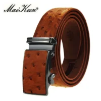 Maikun-Ceinture-en-cuir-de-luxe-pour-hommes-design-Original-Grain-d-autruche-automatique-avec-boucle