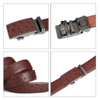 Maikun-Ceinture-en-cuir-de-luxe-pour-hommes-design-Original-Grain-d-autruche-automatique-avec-boucle-3