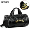 Sac de sport ou de voyage en cuir avec compartiment chaussures