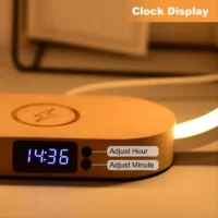 Support-de-chargeur-sans-fil-multifonction-horloge-LED-lampe-de-bureau-veilleuse-port-USB-station-de-5