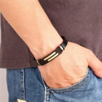 Bracelet-en-cuir-pour-hommes-en-acier-inoxydable-noir-et-or-avec-lien-Punk-d-contract-2