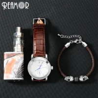 REAMOR-Bracelet-breloques-en-forme-de-cr-ne-pour-hommes-bijoux-tendance-en-acier-inoxydable-316l-2