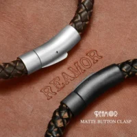 REAMOR-Bracelet-en-cuir-de-vachette-textur-r-tro-pour-homme-bracelet-tiss-la-main-acier-4