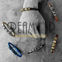 REAMOR-Bracelets-en-cuir-plaqu-or-rouge-marron-bijoux-pour-hommes-incrustation-de-fil-en-acier-2