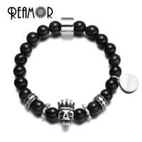 Reamor-Bracelets-en-acier-inoxydable-pour-homme-ciel-toil-bleu-naturel-sable-charbon-couronne-cr-ne