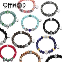 Reamor-Bracelets-en-acier-inoxydable-pour-homme-ciel-toil-bleu-naturel-sable-charbon-couronne-cr-ne-5