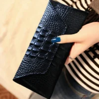 Portefeuille-long-en-cuir-de-vache-v-ritable-pour-femme-motif-crocodile-pochette-de-luxe-cadeau