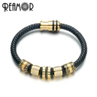 REAMOR-Bracelets-en-cuir-et-acier-inoxydable-pour-hommes-bijoux-de-qualit-sup-rieure-faits-la