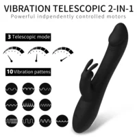 10-Vitesse-G-Spot-Lapin-Femelle-Vibromasseur-Double-Moteur-T-lescopique-Clitoris-Vagin-Stimulation-Puissant-Gode-2